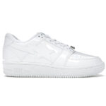 Giày A Bathing Ape Bape Sta Low Patent White Best Quality