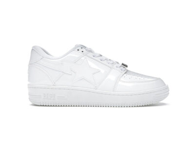 Giày A Bathing Ape Bape Sta Low Patent White Best Quality