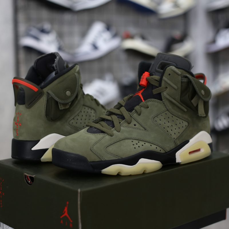 (BEST) Jordan 6 Retro Travis Scott 'OLIVE'