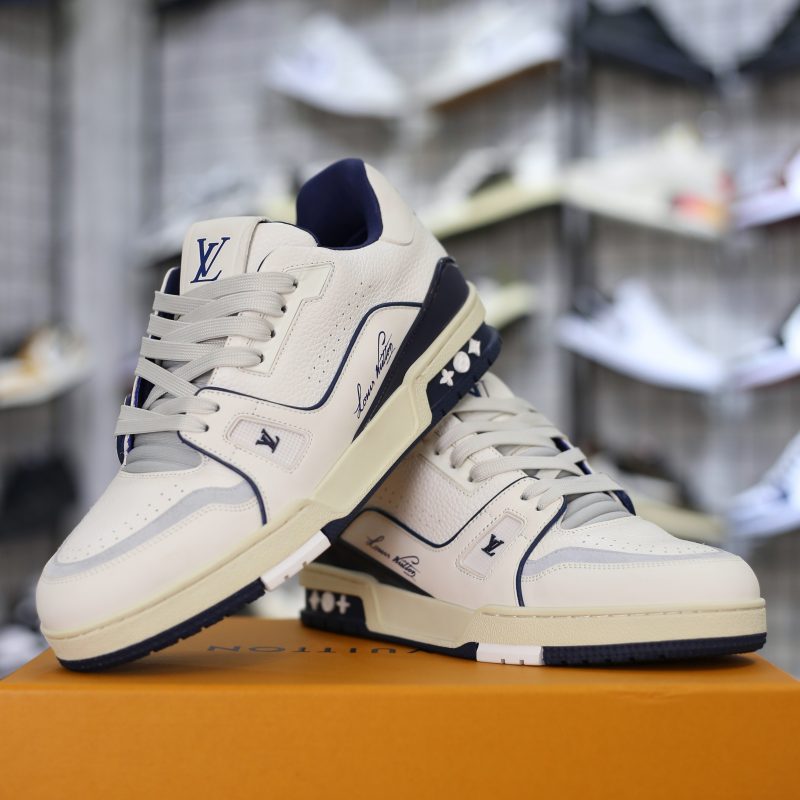 (BEST) Louis Vuitton Lv Trainer #54 Signature 'Marine Blue'