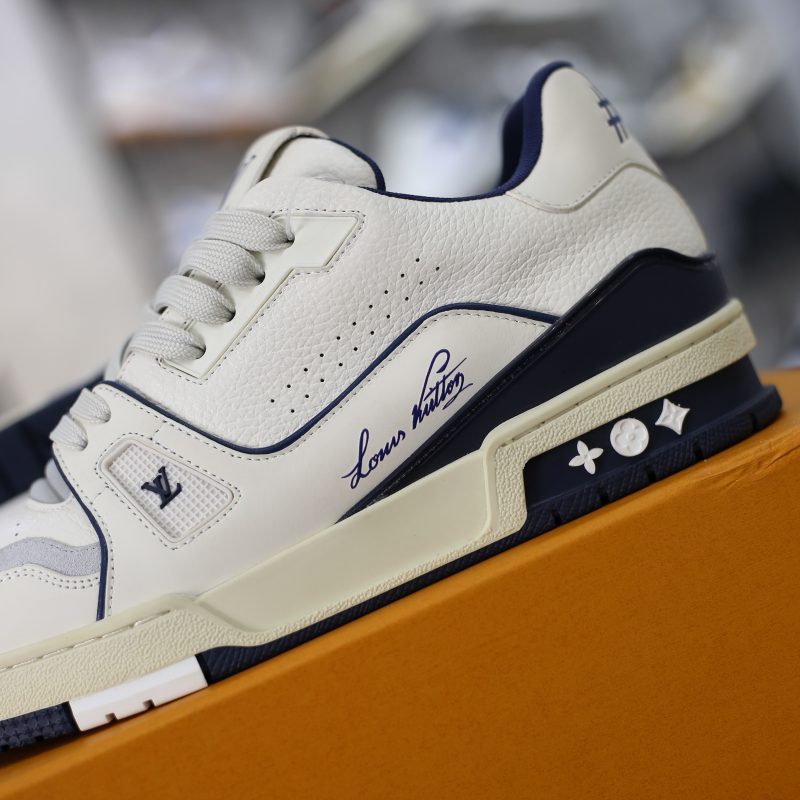 (BEST) Louis Vuitton Lv Trainer #54 Signature 'Marine Blue'
