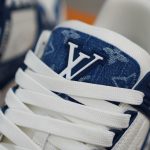 (BEST) Louis Vuitton LV Trainer Monogram Denim 'WHITE BLUE'