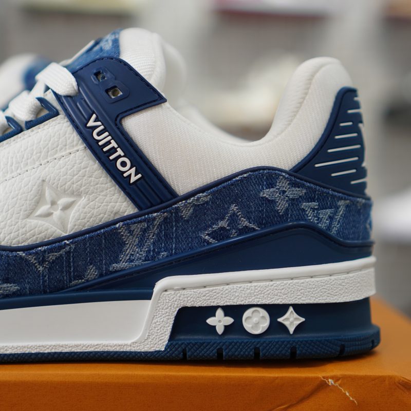 (BEST) Louis Vuitton LV Trainer Monogram Denim 'WHITE BLUE'