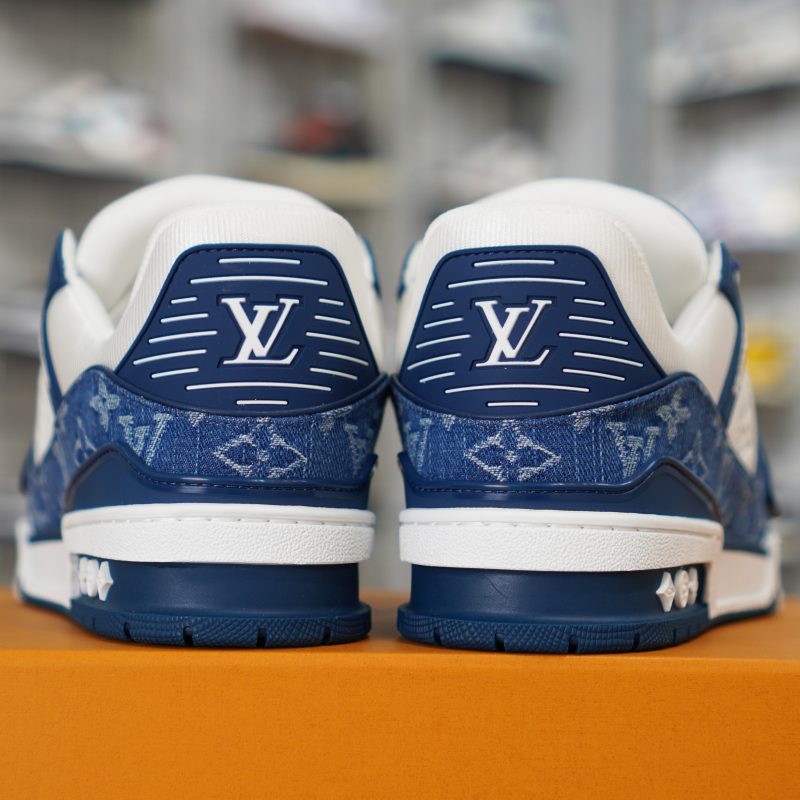 (BEST) Louis Vuitton LV Trainer Monogram Denim 'WHITE BLUE'