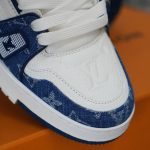 (BEST) Louis Vuitton LV Trainer Monogram Denim 'WHITE BLUE'