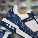 (BEST) Louis Vuitton LV Trainer Monogram Denim 'WHITE BLUE'