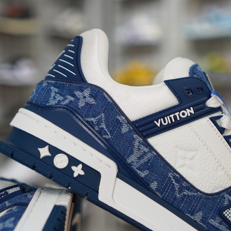 (BEST) Louis Vuitton LV Trainer Monogram Denim 'WHITE BLUE'