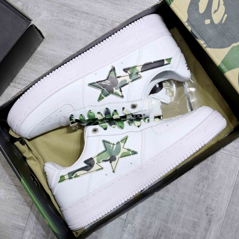 Giày A Bathing Ape Bape Sta Low ABC Camo White Best Quality