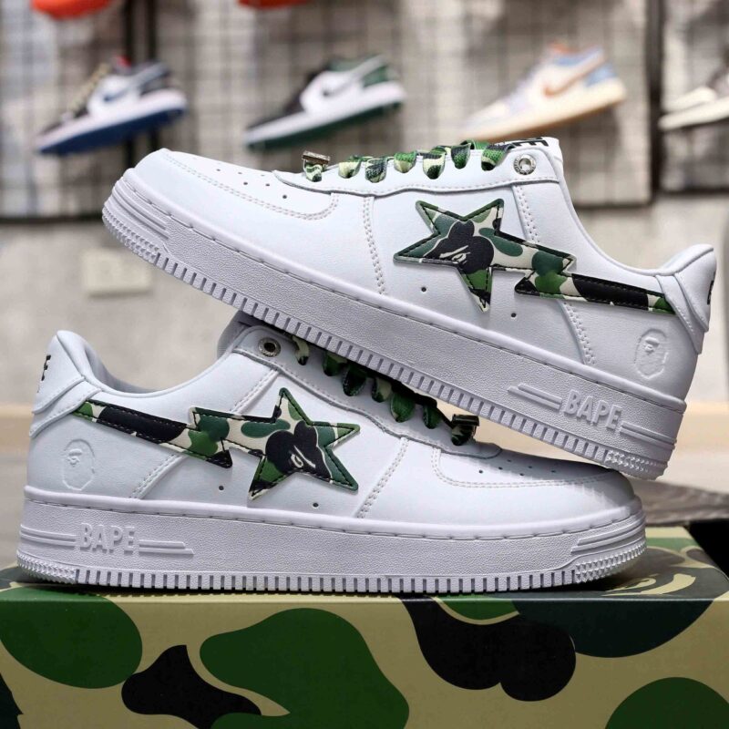 Giày A Bathing Ape Bape Sta Low ABC Camo White Best Quality