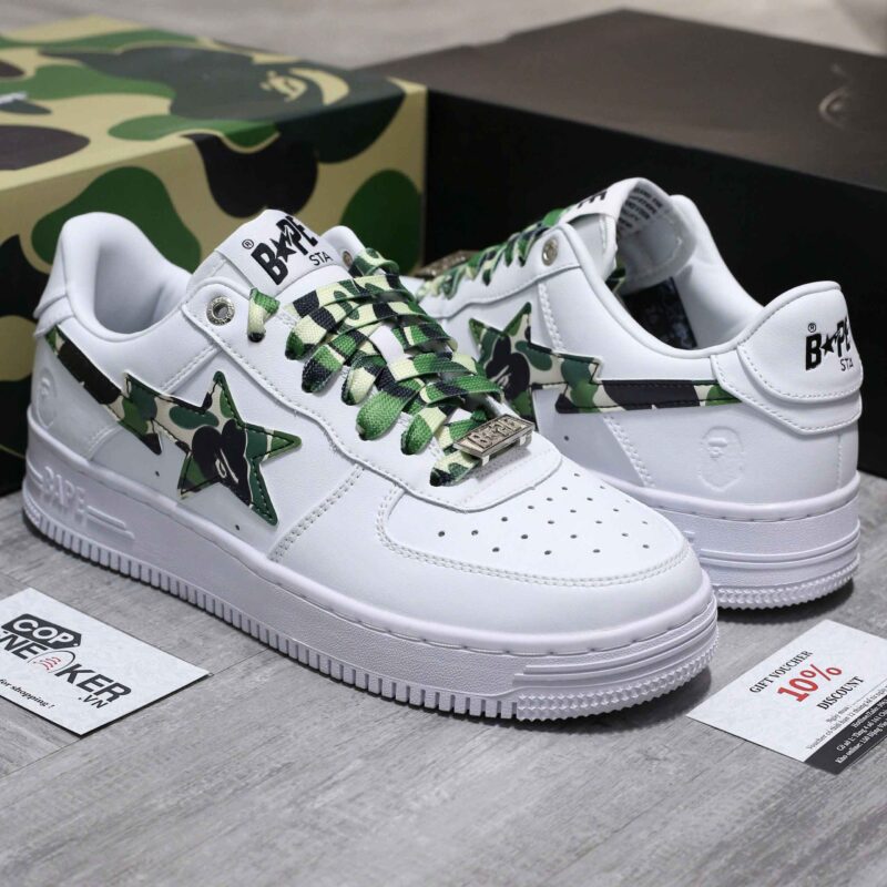 Giày A Bathing Ape Bape Sta Low ABC Camo White Best Quality