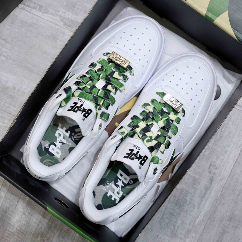 Giày A Bathing Ape Bape Sta Low ABC Camo White Best Quality