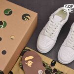 Giày A Bathing Ape Bape Sta Low Patent White Best Quality