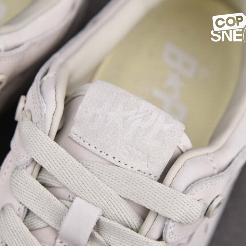 Giày A Bathing Ape Bape Sta Low Patent White Best Quality