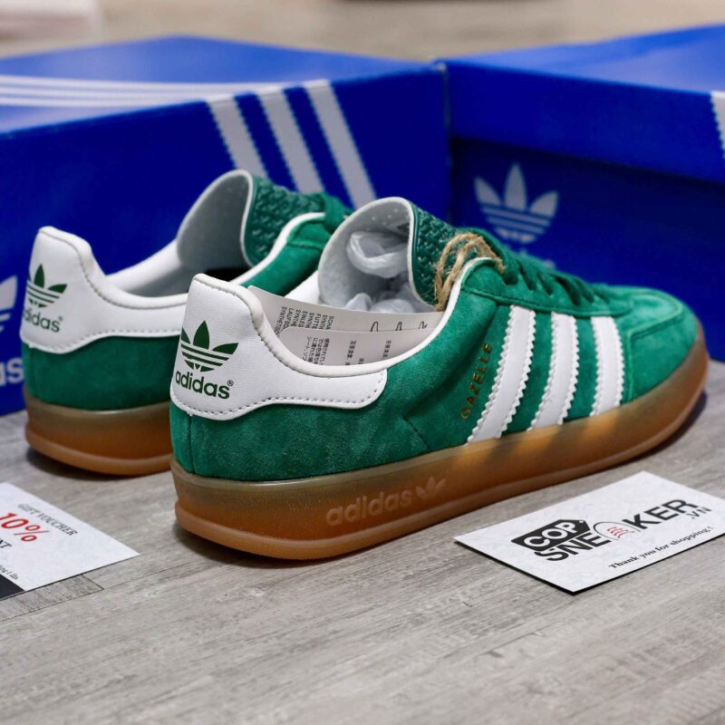 Giày Adidas Gazelle Indoor Collegiate Green Gum Like Auth