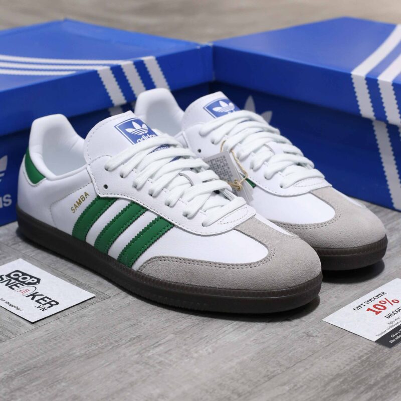 Giày Adidas Samba OG ‘White Green’ Like Auth