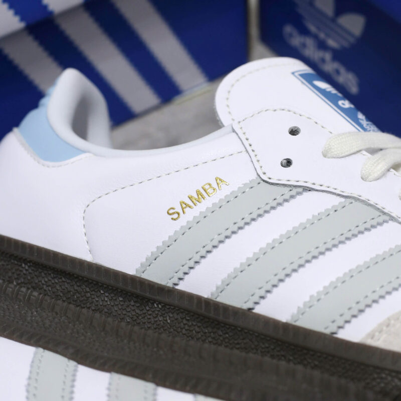 Giày Adidas Samba OG ‘White Halo Blue Gum’ Like Auth