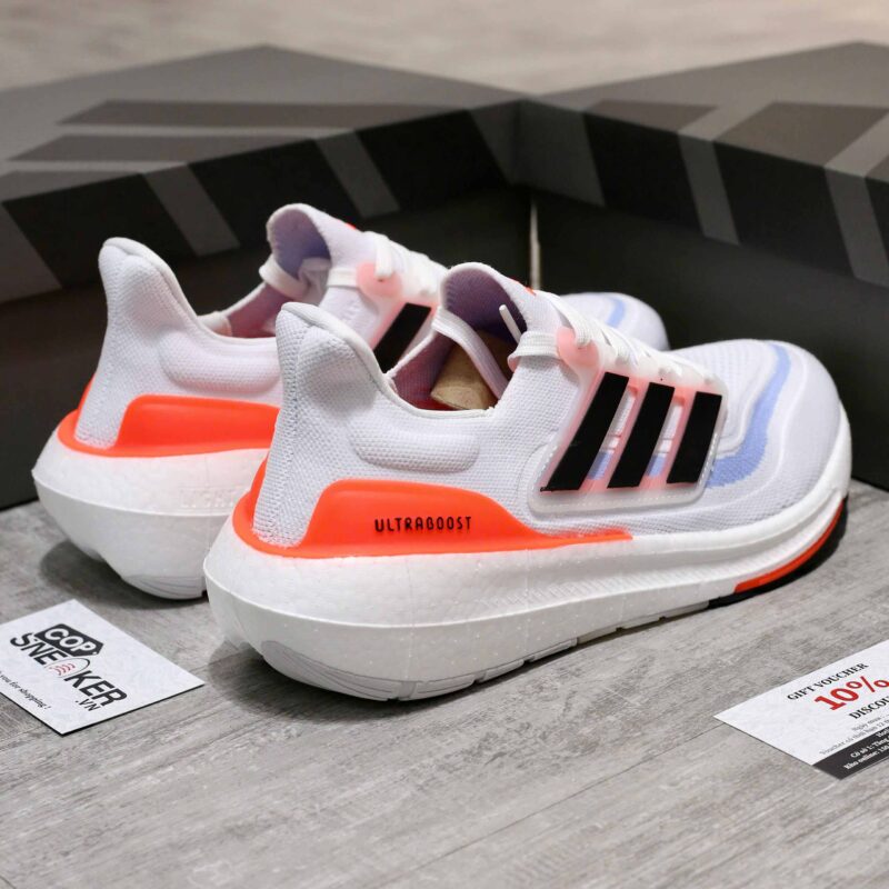 Giày adidas Ultra Boost Light White Black Solar Red Like Auth