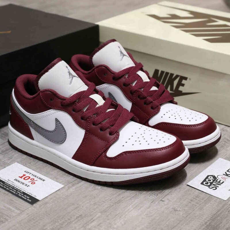 Giày Air Jordan 1 Low ‘White Bordeaux’ Best Quality