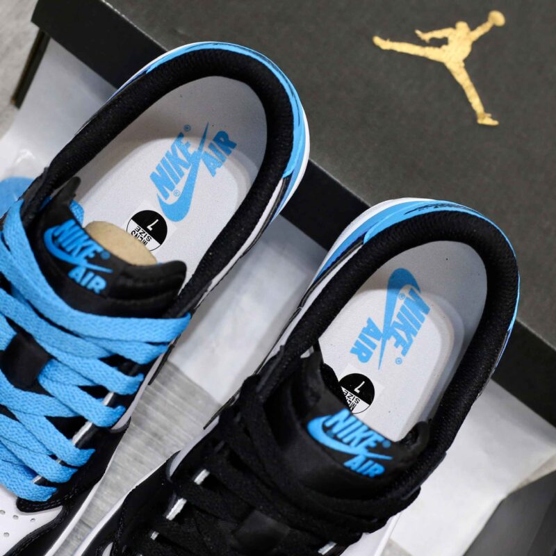 Giày Air Jordan 1 Retro Low OG - Black Dark Powder Blue Like Auth