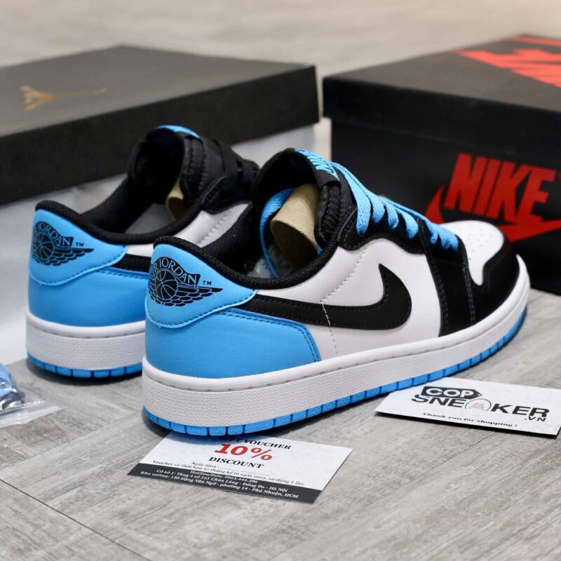 Giày Air Jordan 1 Retro Low OG - Black Dark Powder Blue Like Auth