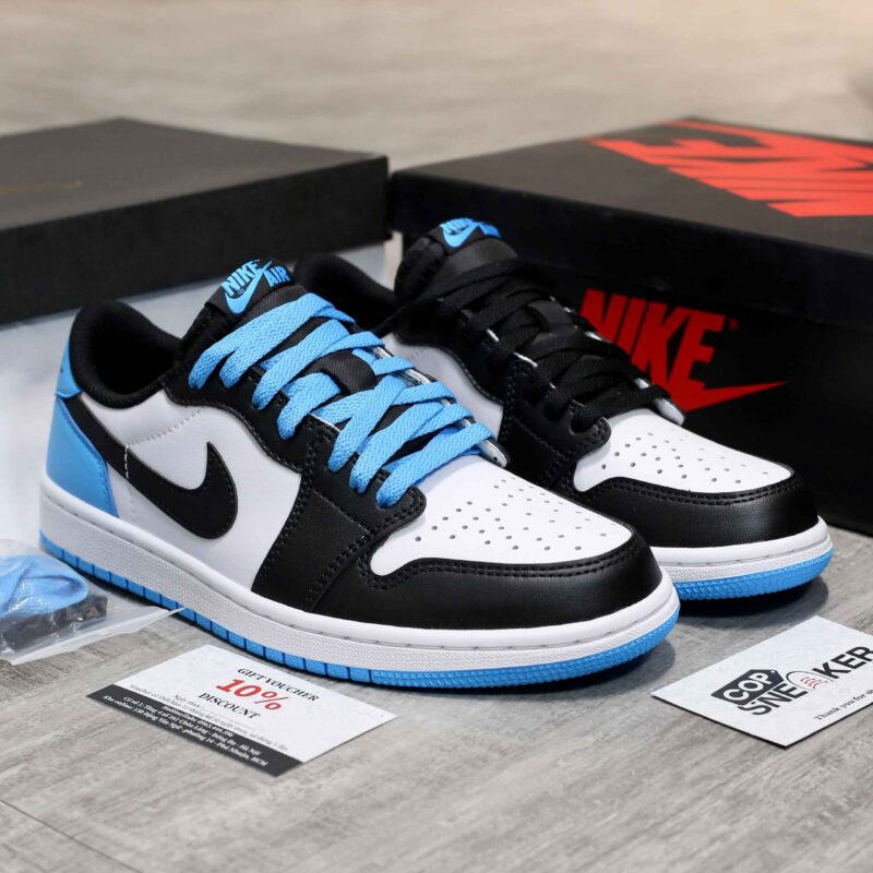 Giày Air Jordan 1 Retro Low OG - Black Dark Powder Blue Like Auth