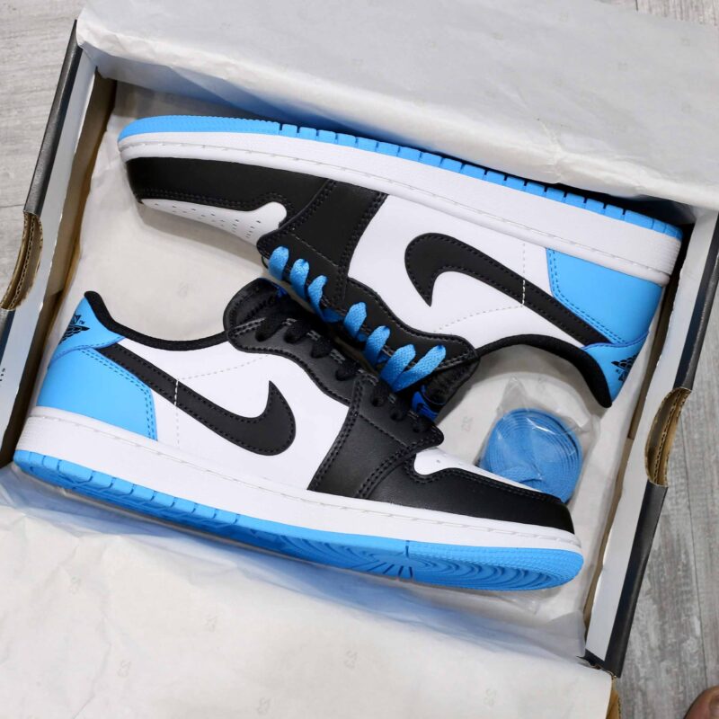 Giày Air Jordan 1 Retro Low OG - Black Dark Powder Blue Like Auth