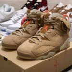 (Best Quality) Giày Air Jordan 6 Retro Travis Scott British Khaki