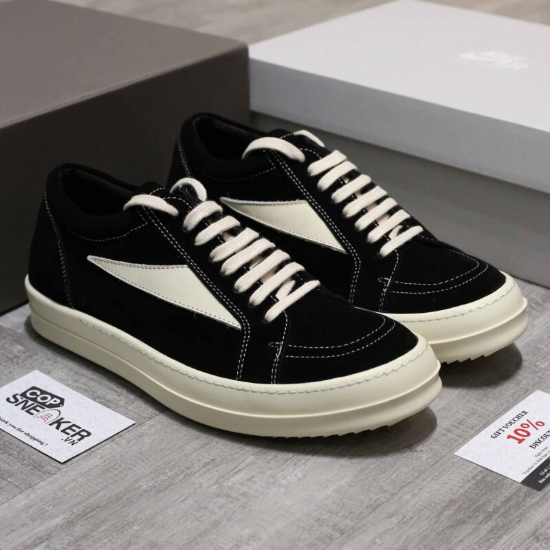 Giày Rick Owens Suede 'Black White' Best Quality