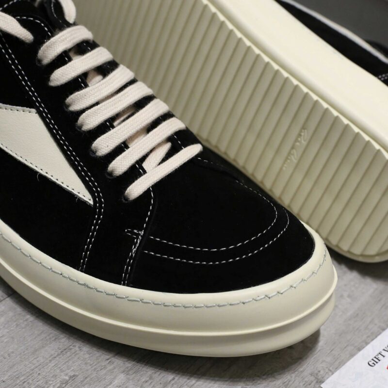 Giày Rick Owens Suede 'Black White' Best Quality