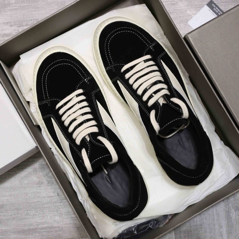 Giày Rick Owens Suede 'Black White' Best Quality