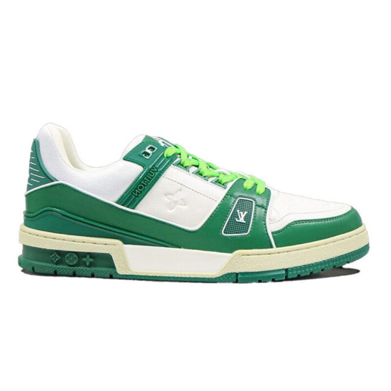 Giày Louis Vuitton LV Trainer Green Like Auth