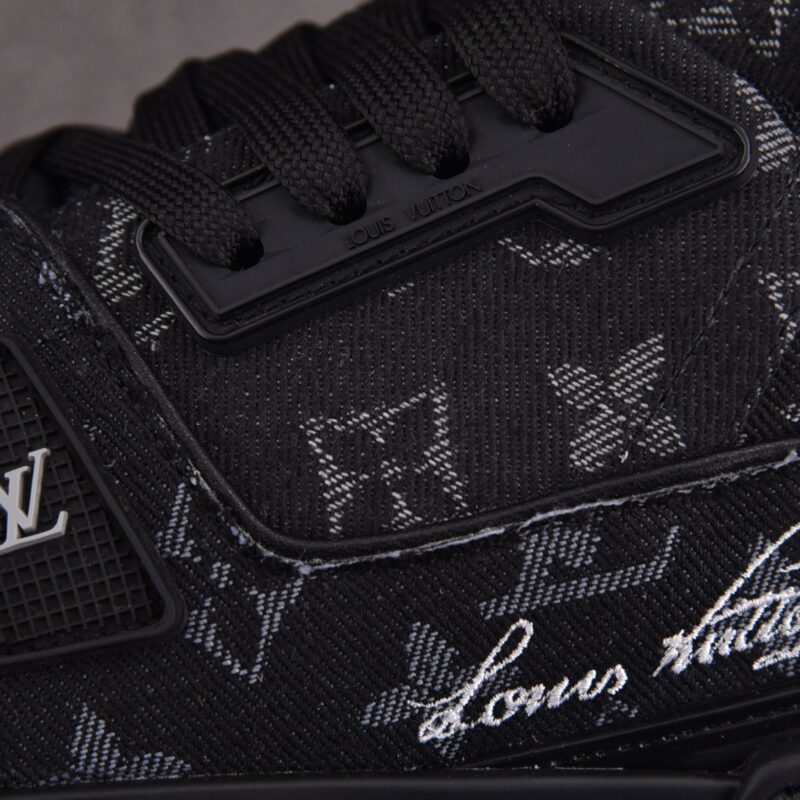 (BEST) Louis Vuitton LV Trainer Black Denim Monogram 'BLACK'