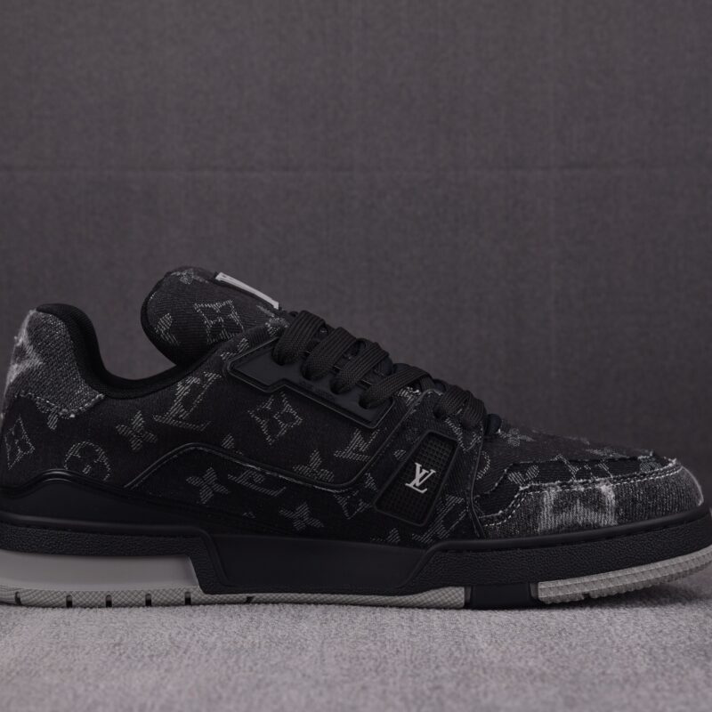 (BEST) Louis Vuitton LV Trainer Black Denim Monogram 'BLACK'