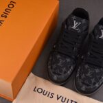 (BEST) Louis Vuitton LV Trainer Black Denim Monogram 'BLACK'