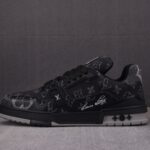 (BEST) Louis Vuitton LV Trainer Black Denim Monogram 'BLACK'
