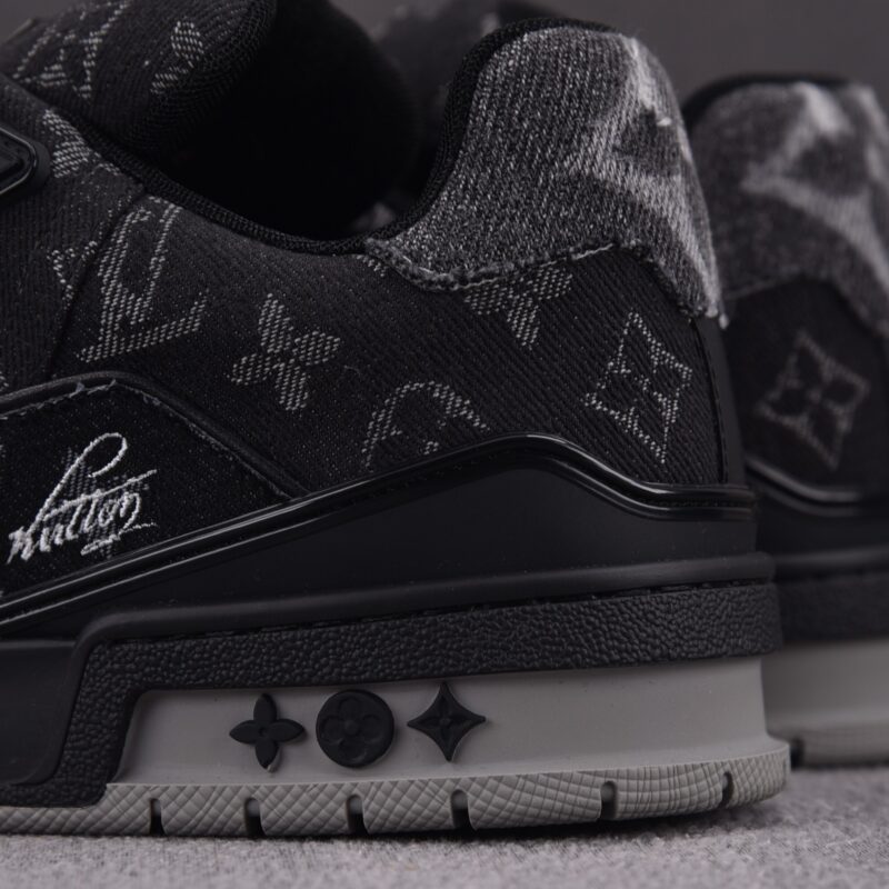 (BEST) Louis Vuitton LV Trainer Black Denim Monogram 'BLACK'