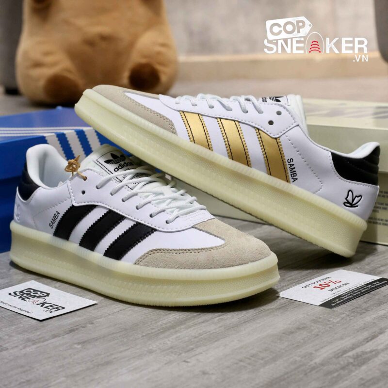 Giày Adidas Su Yiming x Samba XLG 'White Gold Black' Best Quality