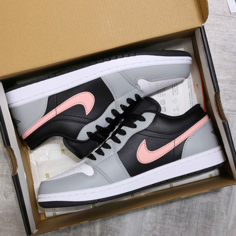 Giày Nike Air Jordan 1 Low 'Grey Fog Bleached Coral' Like Auth