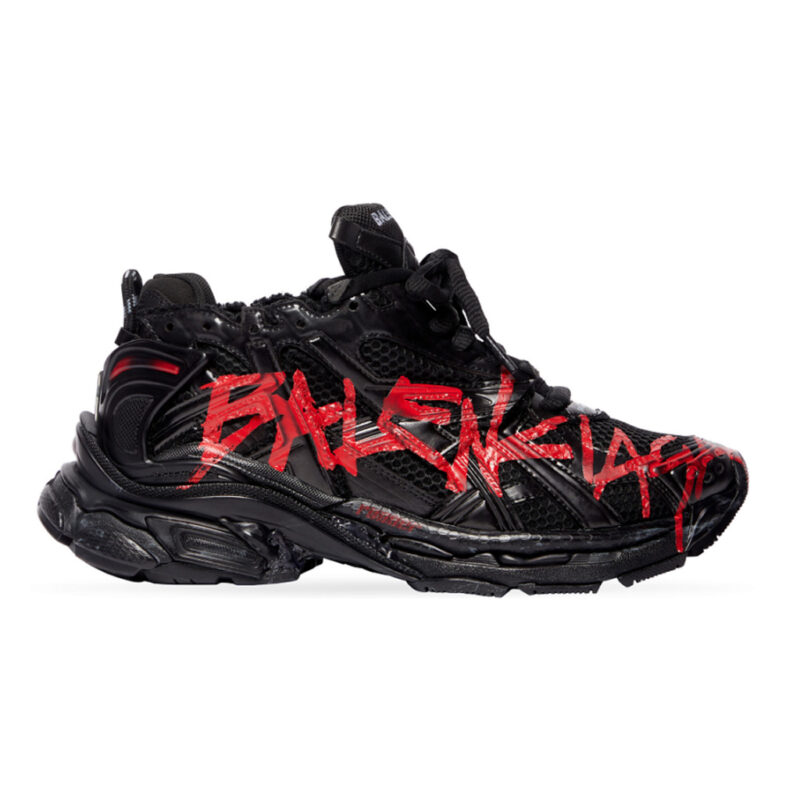 Giày Balenciaga x Adidas Runner Graffiti ‘Black’ Like Auth