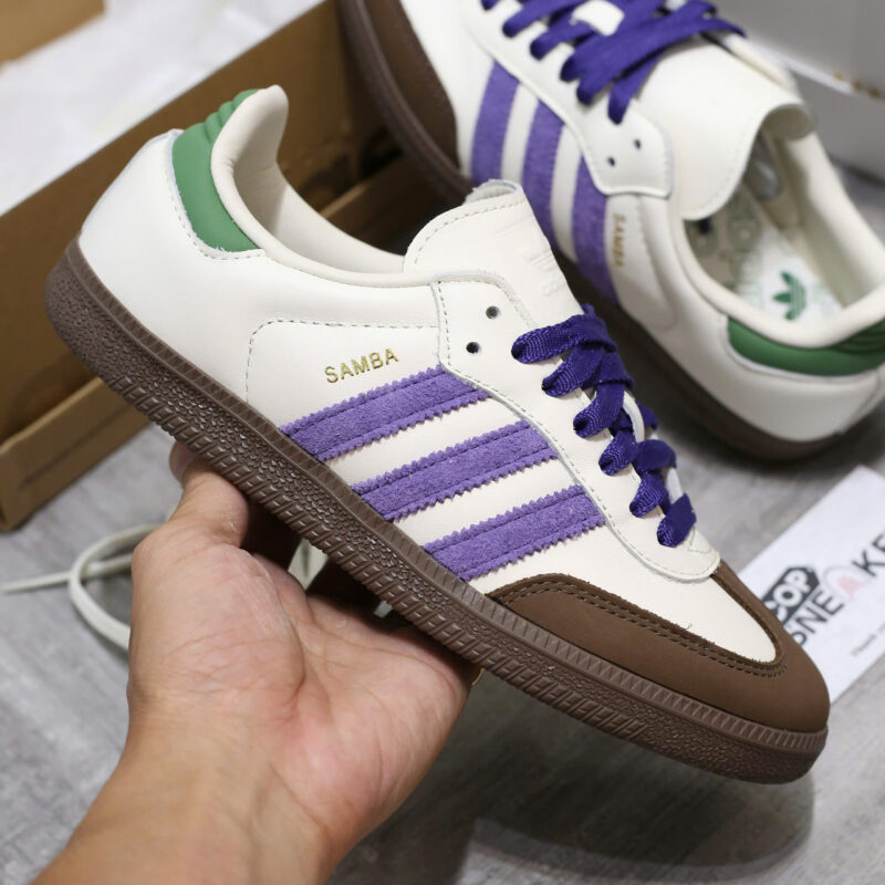 Giày Adidas Samba OG ‘Off White Core Purple’ Like Auth