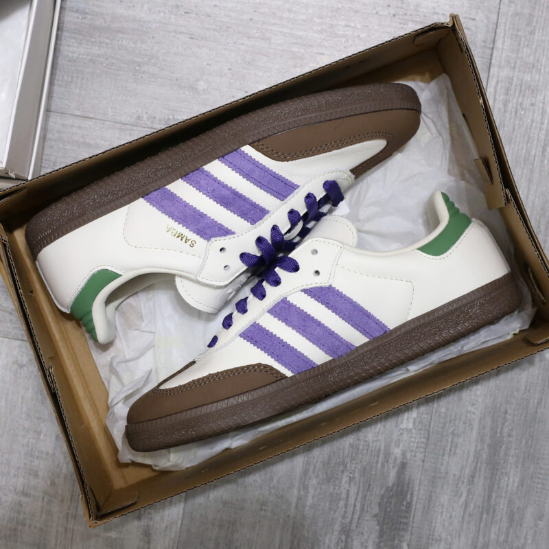 Giày Adidas Samba OG ‘Off White Core Purple’ Like Auth