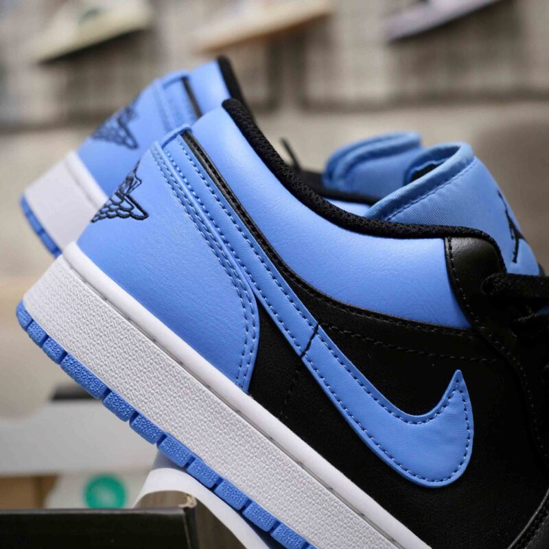 Giày Air Jordan 1 Low Black University Blue Men Like Auth