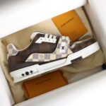 Giày Louis Vuitton LV Trainer #54 Damier Ebene Multi Like Auth