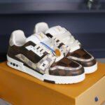 Giày Louis Vuitton LV Trainer #54 Damier Ebene Multi Like Auth