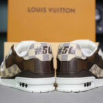 Giày Louis Vuitton LV Trainer #54 Damier Ebene Multi Like Auth