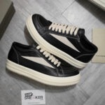 Giày Rick Owens Leather Vintage 'Black Milk White'