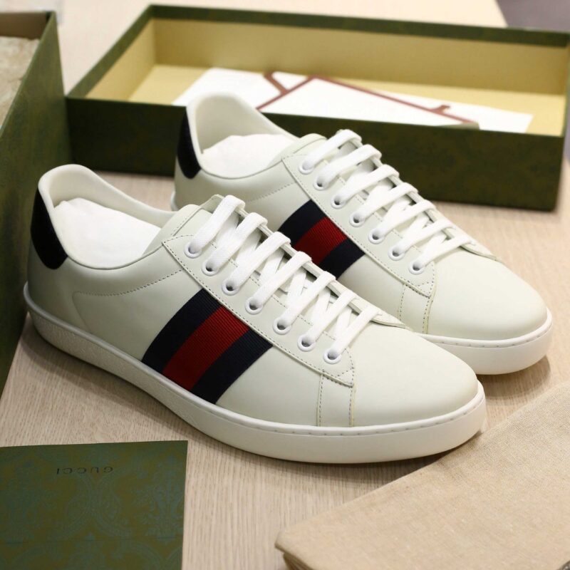 Giày Gucci Ace White Blue Red Best Quality