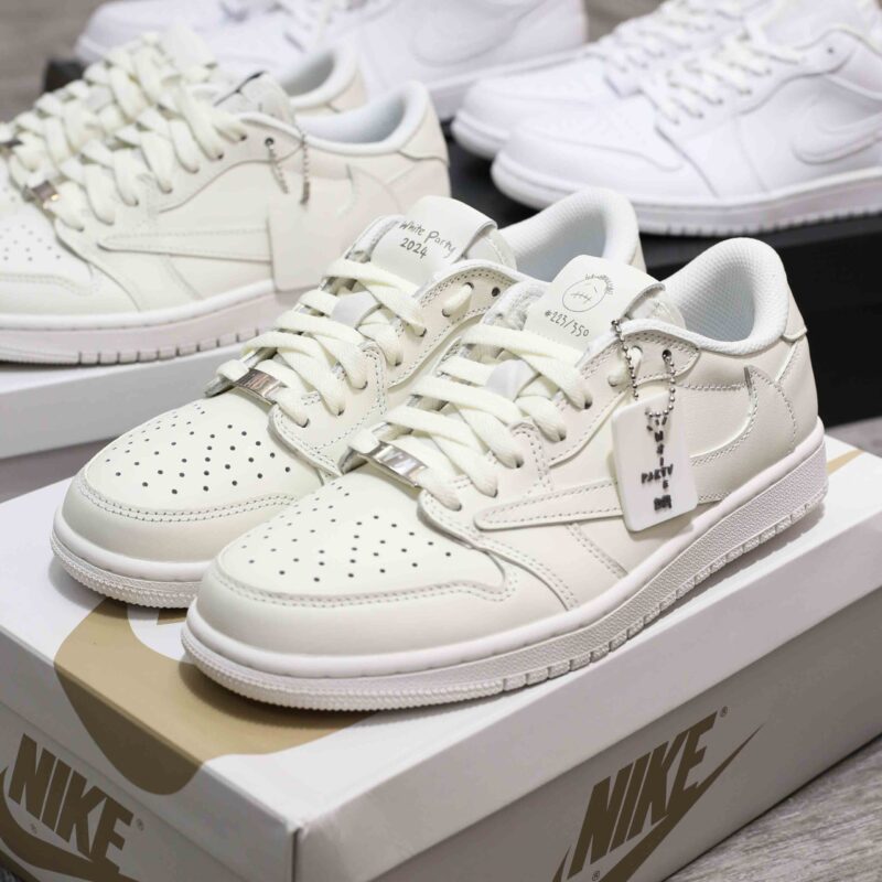 Giày Air Jordan 1 Low x Travis Scott White Party Best Quality