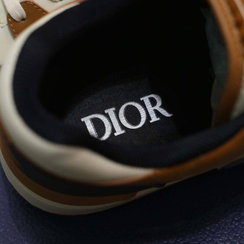 Giày Dior B57 Low Navy Blue and Cream with Brown Suede