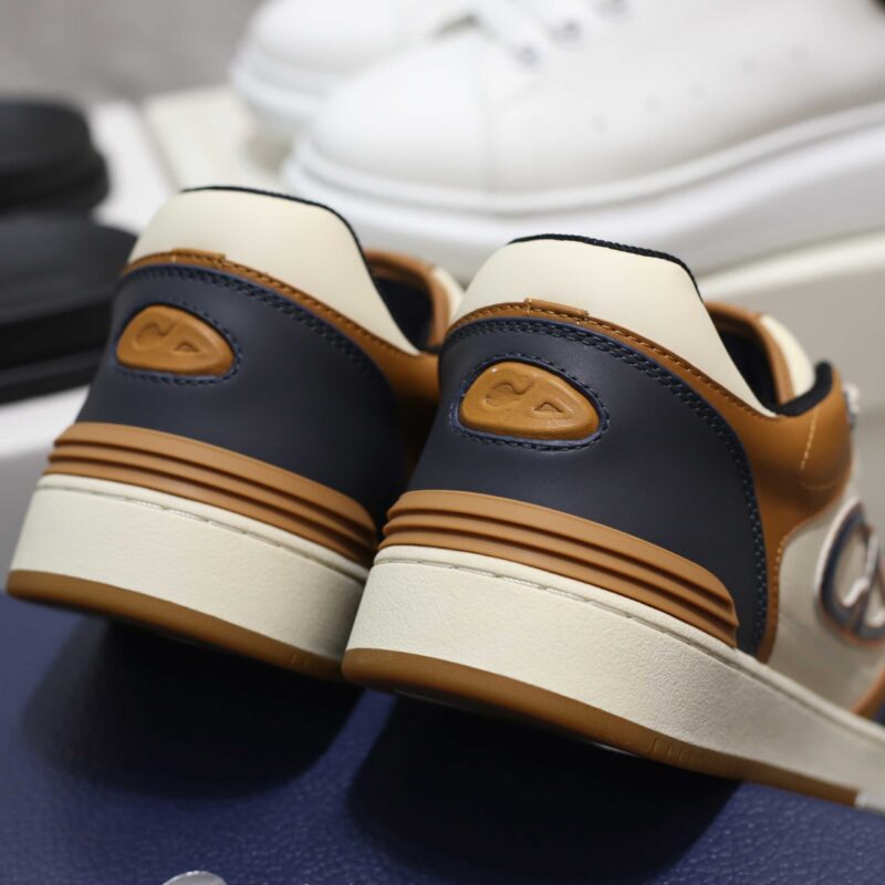 Giày Dior B57 Low Navy Blue and Cream with Brown Suede